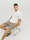 Jack & Jones Beige Herren Chino-Shorts mit Leinen Jack & Jones Dave