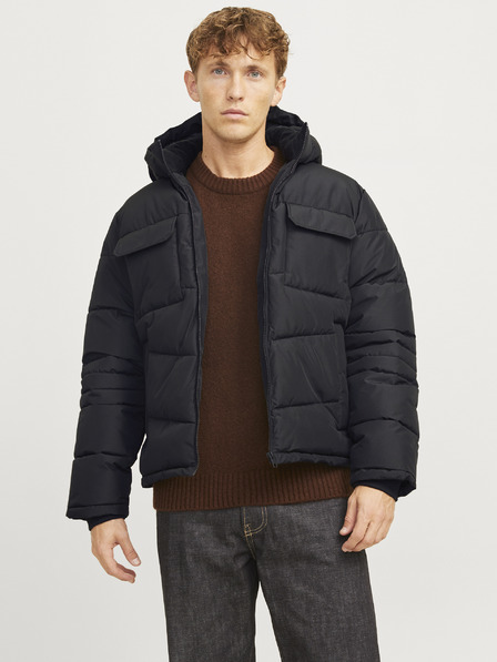 Jack & Jones Schwarze Herren Jack & Jones Build Steppjacke