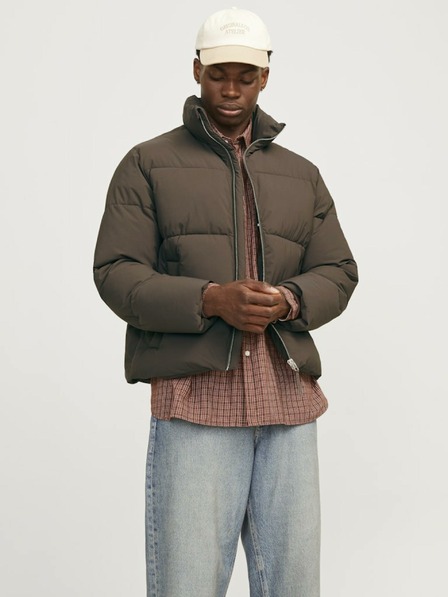 Jack & Jones Dunkelbraune Herren Jack & Jones Frederiks Steppjacke