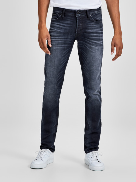 Jack & Jones Dunkelblaue Slim Fit Jeans mit Stickerei-Effekt Jack & Jones Glenn