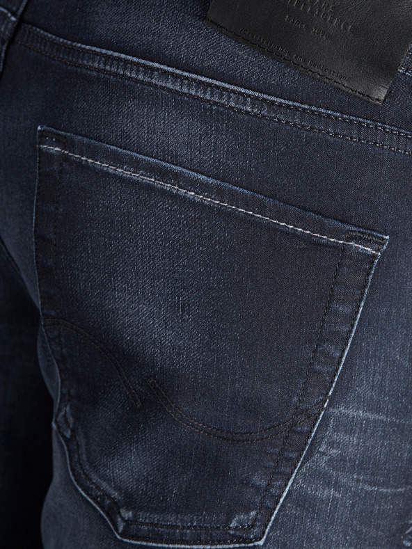 Jack & Jones Dunkelblaue Slim Fit Jeans mit Stickerei-Effekt Jack & Jones Glenn