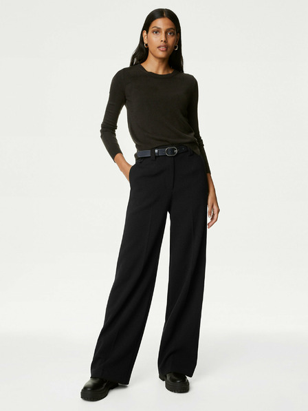 Marks & Spencer Schwarze Marks & Spencer Damenhose mit weitem Bein