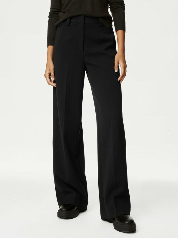 Marks & Spencer Schwarze Marks & Spencer Damenhose mit weitem Bein
