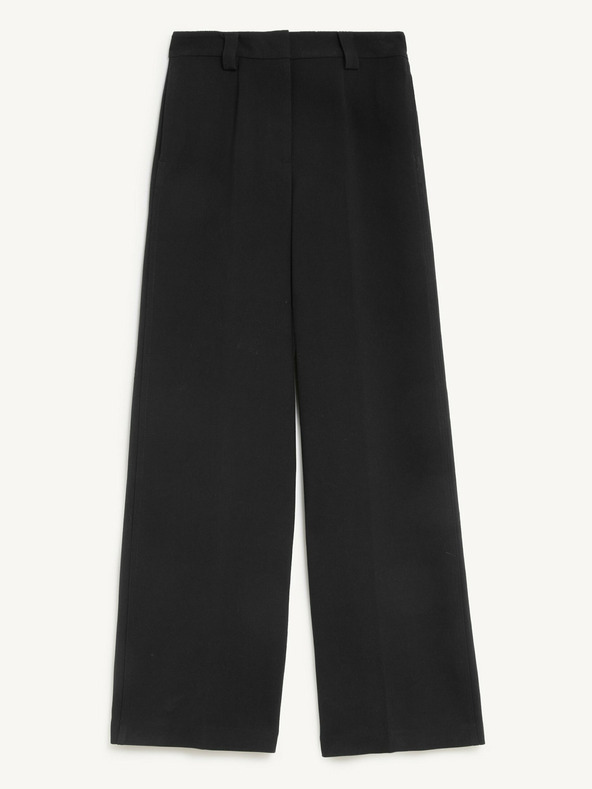 Marks & Spencer Schwarze Marks & Spencer Damenhose mit weitem Bein