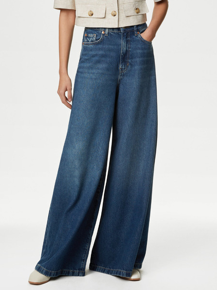 Marks & Spencer Dunkelblaue weit geschnittene Damenjeans von Marks & Spencer