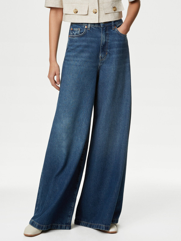 Marks & Spencer Dunkelblaue weit geschnittene Damenjeans von Marks & Spencer