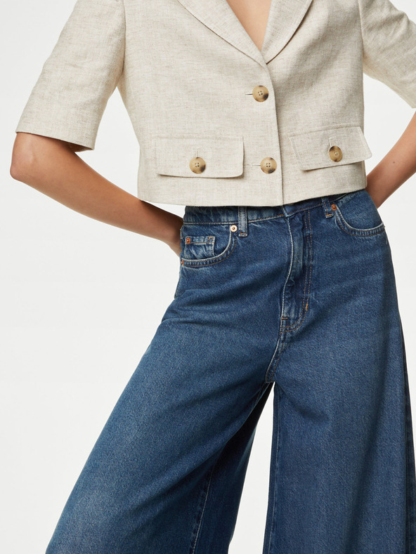 Marks & Spencer Dunkelblaue weit geschnittene Damenjeans von Marks & Spencer