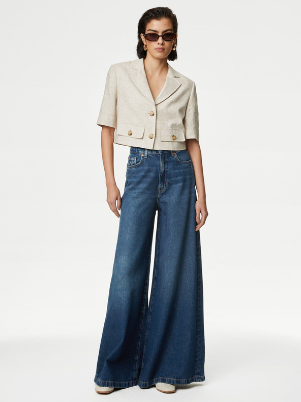 Marks & Spencer Dunkelblaue weit geschnittene Damenjeans von Marks & Spencer