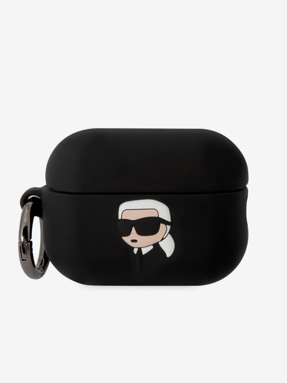 Karl Lagerfeld 3D-Logo NFT Karl Head Silikonhülle für Airpods Pro 2 Schwarz Karl Lagerfeld