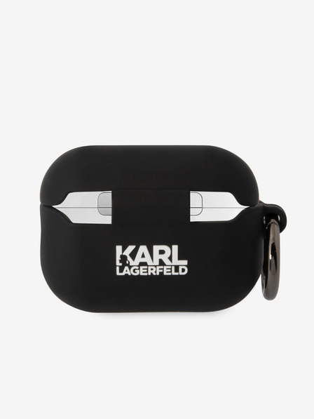 Karl Lagerfeld 3D-Logo NFT Karl Head Silikonhülle für Airpods Pro 2 Schwarz Karl Lagerfeld