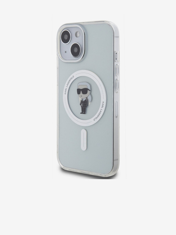 Karl Lagerfeld IML Ikonik MagSafe Back Cover für iPhone 15 Transparent Karl Lagerfeld