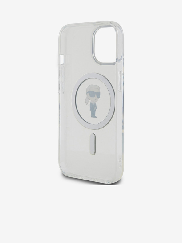 Karl Lagerfeld IML Ikonik MagSafe Back Cover für iPhone 15 Transparent Karl Lagerfeld