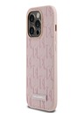 Karl Lagerfeld PU Leder Monogramm Metall Logo Magsafe Schutzhülle für iPhone 14 Pro Max Rosa Karl Lagerfeld