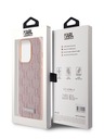 Karl Lagerfeld PU Leder Monogramm Metall Logo Magsafe Schutzhülle für iPhone 14 Pro Max Rosa Karl Lagerfeld