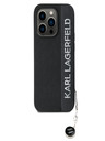 Karl Lagerfeld Karl Lagerfeld PU Saffiano Strass Charm Back Cover für iPhone 14 Pro Max Schwarz