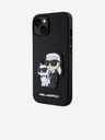 Karl Lagerfeld Karl Lagerfeld PU Saffiano Karl und Choupette NFT Back Cover für iPhone 13 Schwarz