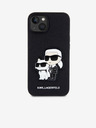 Karl Lagerfeld Karl Lagerfeld PU Saffiano Karl und Choupette NFT Back Cover für iPhone 13 Schwarz