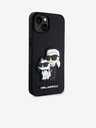 Karl Lagerfeld Karl Lagerfeld PU Saffiano Karl und Choupette NFT Back Cover für iPhone 13 Schwarz