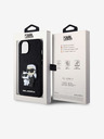Karl Lagerfeld Karl Lagerfeld PU Saffiano Karl und Choupette NFT Back Cover für iPhone 13 Schwarz