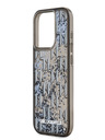 Karl Lagerfeld Liquid Glitter Monogram Gradient Back Cover für iPhone 15 Pro Max Schwarz Karl Lagerfeld