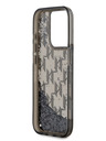 Karl Lagerfeld Liquid Glitter Monogram Gradient Back Cover für iPhone 15 Pro Max Schwarz Karl Lagerfeld