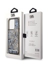 Karl Lagerfeld Liquid Glitter Monogram Gradient Back Cover für iPhone 15 Pro Max Schwarz Karl Lagerfeld