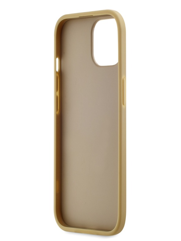 Karl Lagerfeld Faltenreiche PU Signature Logo-Hülle für iPhone 15 Gold Karl Lagerfeld