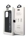 Karl Lagerfeld Karl Lagerfeld PU Saffiano Strass Charm Back Cover für iPhone 15 Pro Schwarz
