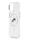 Karl Lagerfeld Karl Lagerfeld IML K&CH Heads Metallrahmen MagSafe Back Cover für iPhone 15 Transparent