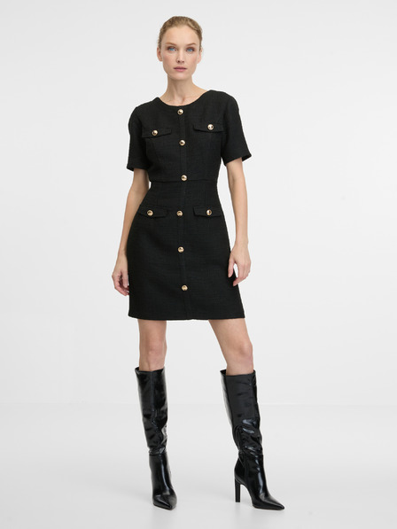 Orsay Schwarzes knielanges Damenkleid ORSAY