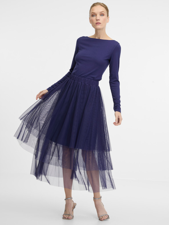 Orsay Dunkelblauer Damen-Midirock ORSAY