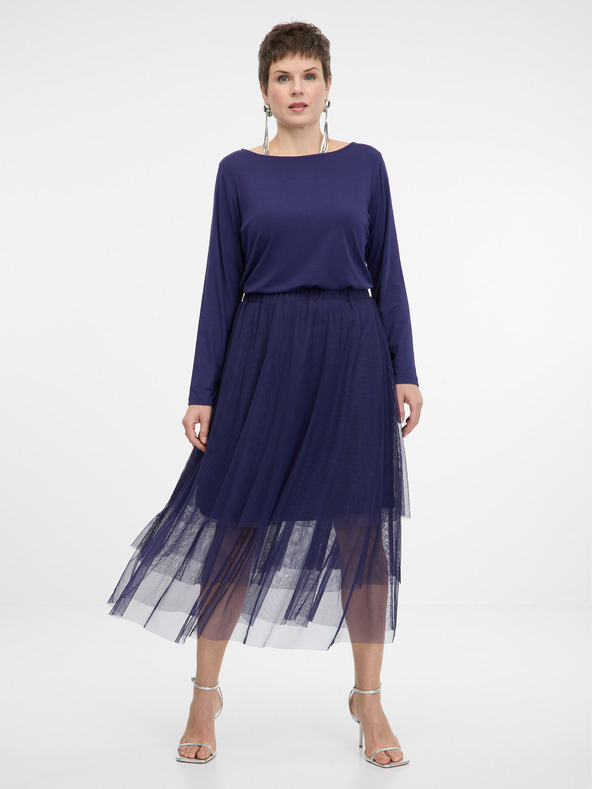 Orsay Dunkelblauer Damen-Midirock ORSAY