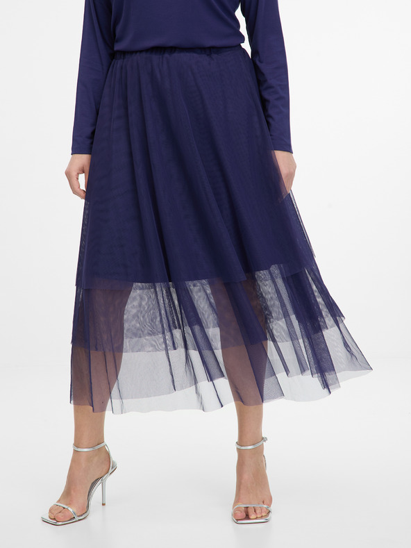 Orsay Dunkelblauer Damen-Midirock ORSAY