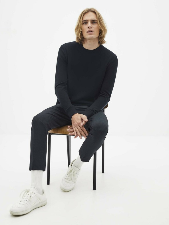 Celio Dunkelblauer Wollpullover Celio Semerirond