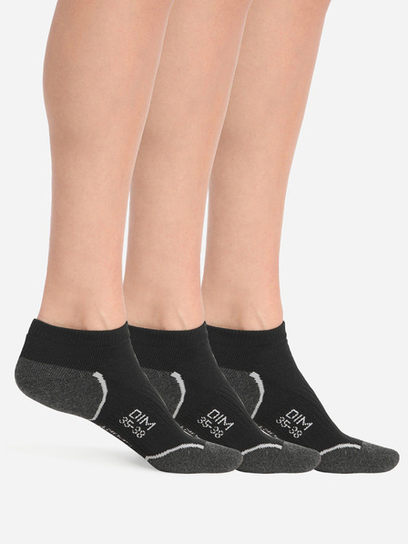DIM Dreier-Set Damen-Sport-Socken in schwarz Dim SPORT IN-SHOE 3x