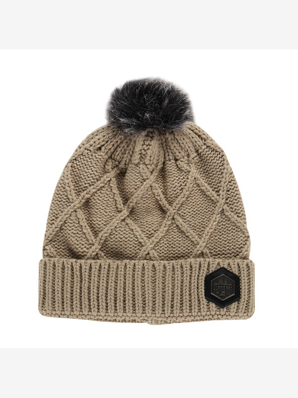 ALPINE PRO Wintermütze mit Bommel ALPINE PRO GODERE weißer Pfeffer