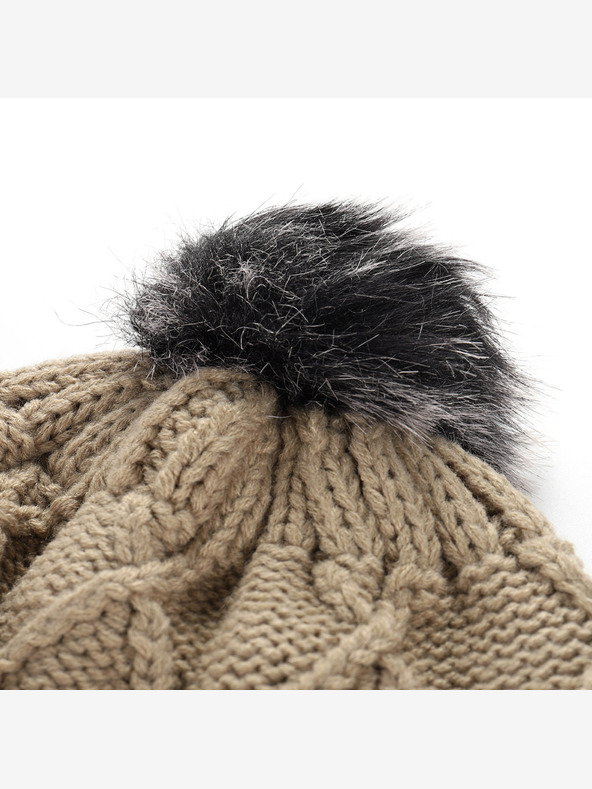 ALPINE PRO Wintermütze mit Bommel ALPINE PRO GODERE weißer Pfeffer