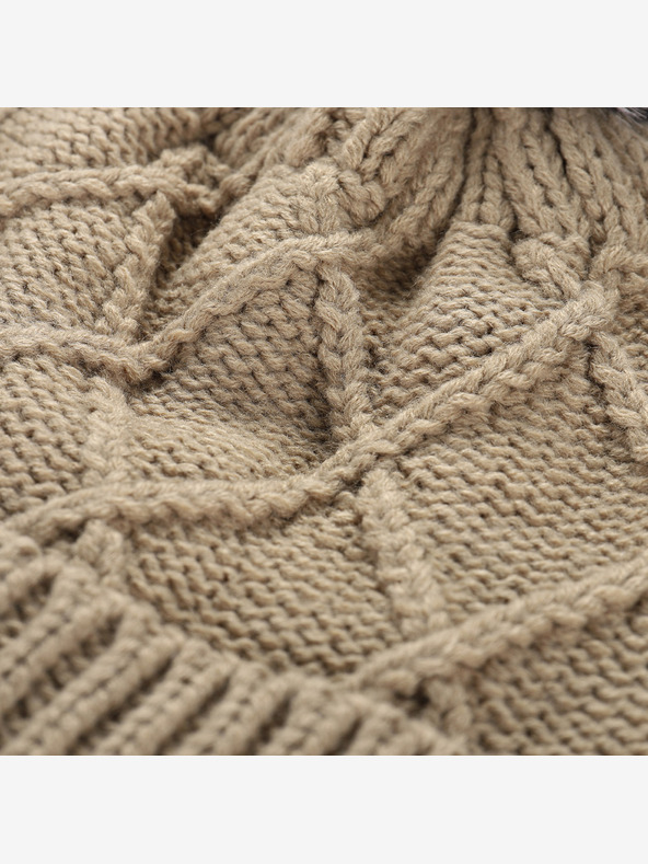 ALPINE PRO Wintermütze mit Bommel ALPINE PRO GODERE weißer Pfeffer