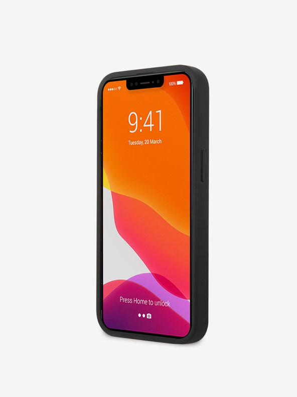 Guess PU 4G Metal Logo Back Cover for iPhone 13 Grey Phone Case