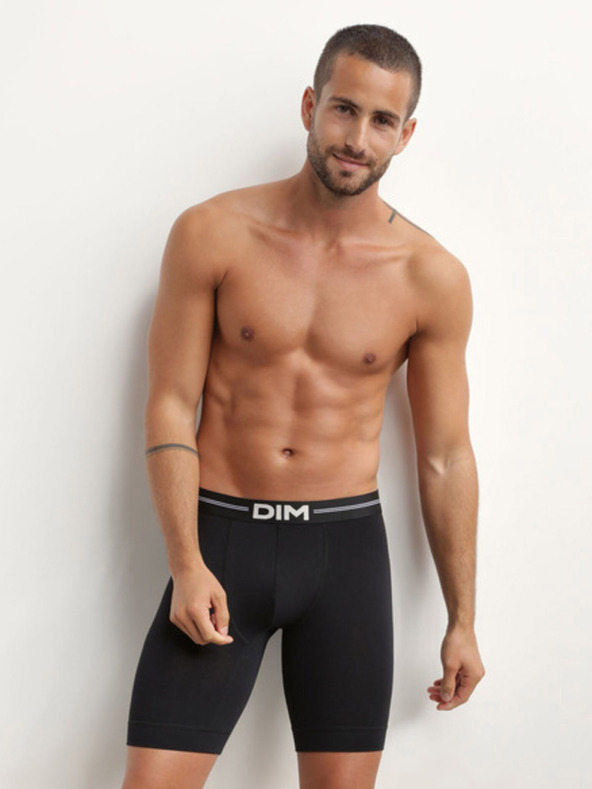 DIM Schwarzer Herren-Boxerslip DIM Icons Long