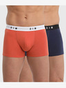 DIM Zweier-Set Herren-Boxershorts in Orange und Dunkelblau Dim BOXER ORIGINAL 2x