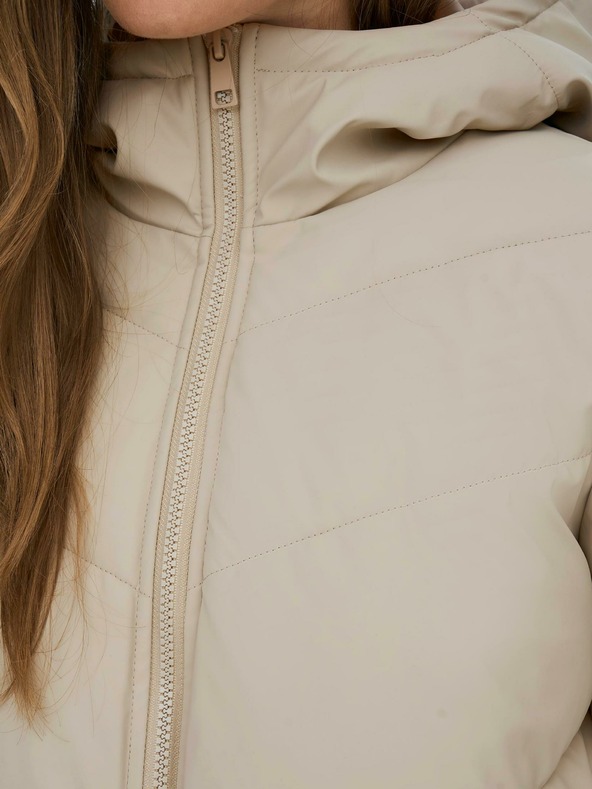 Jacqueline de Yong Beige Damen Winter Steppmantel JDY Rikka