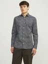 Jack & Jones Dunkelblaues Jack & Jones Blackpool gemustertes Herrenhemd
