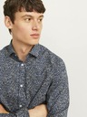 Jack & Jones Dunkelblaues Jack & Jones Blackpool gemustertes Herrenhemd