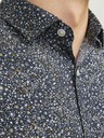 Jack & Jones Dunkelblaues Jack & Jones Blackpool gemustertes Herrenhemd