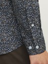 Jack & Jones Dunkelblaues Jack & Jones Blackpool gemustertes Herrenhemd