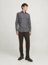 Jack & Jones Dunkelblaues Jack & Jones Blackpool gemustertes Herrenhemd