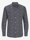 Jack & Jones Dunkelblaues Jack & Jones Blackpool gemustertes Herrenhemd