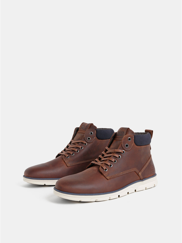 Jack & Jones Braune Herren Lederstiefeletten Jack & Jones Tubar