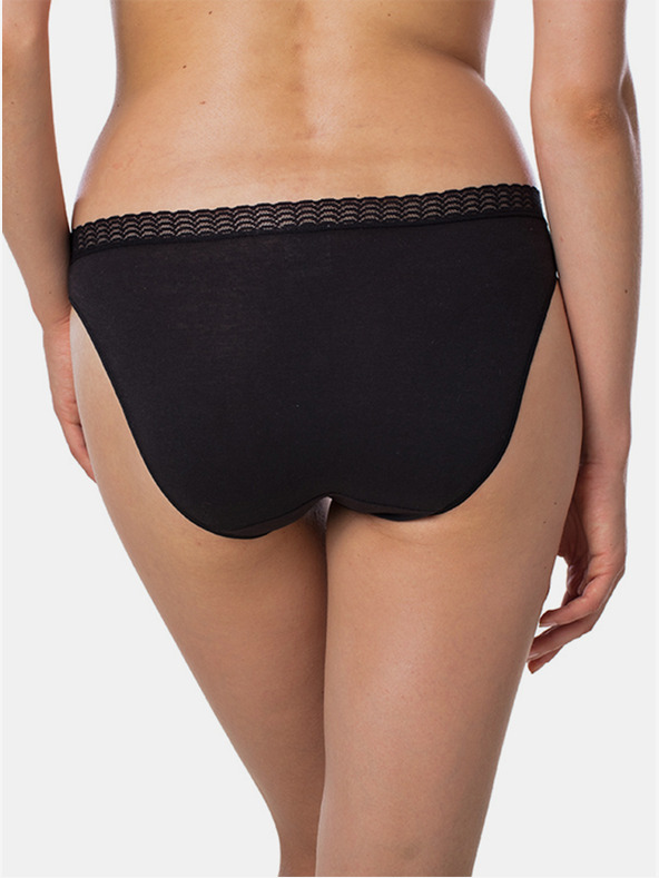 Bellinda Schwarzer Damen-Slip mit Spitzendetail Bellinda FANCY COTTON MINISLIP